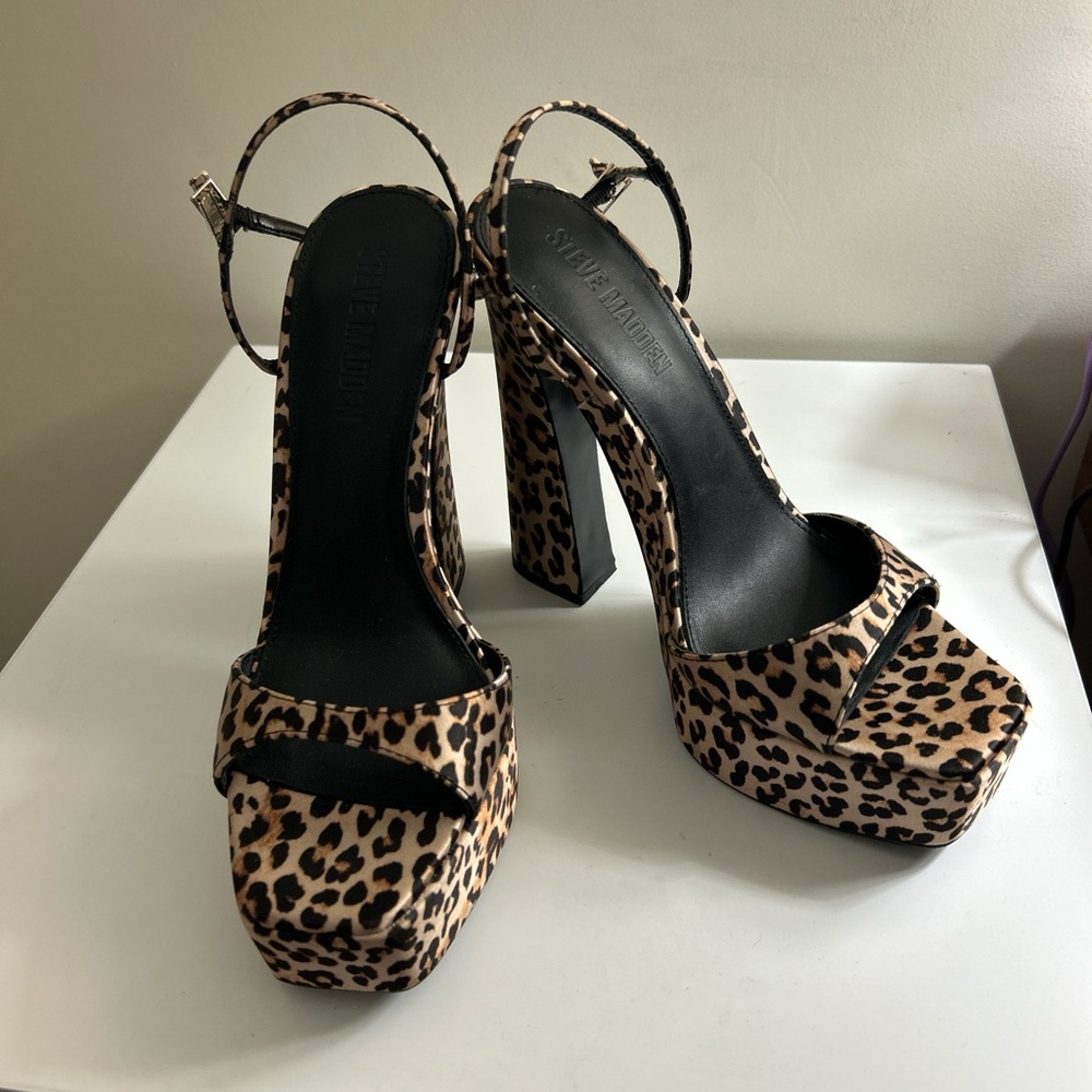 Steve Madden Animal Print Chunky Heels
